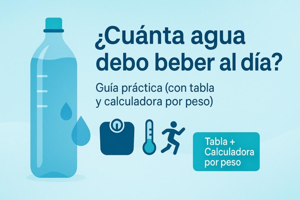 Cuánta agua debo beber al día