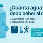 Cuánta agua debo beber al día