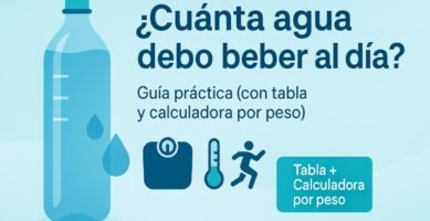 Cuánta agua debo beber al día